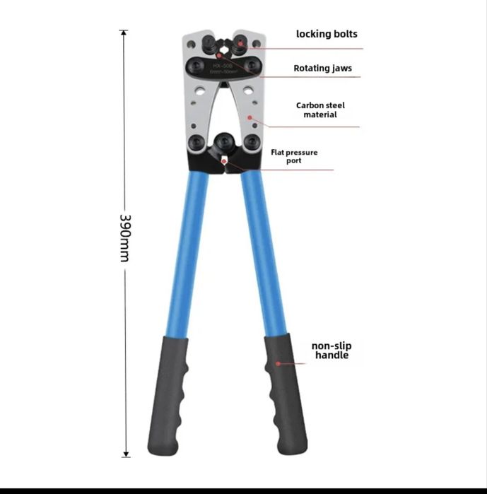 Кліщі для обтиску 6-50мм²