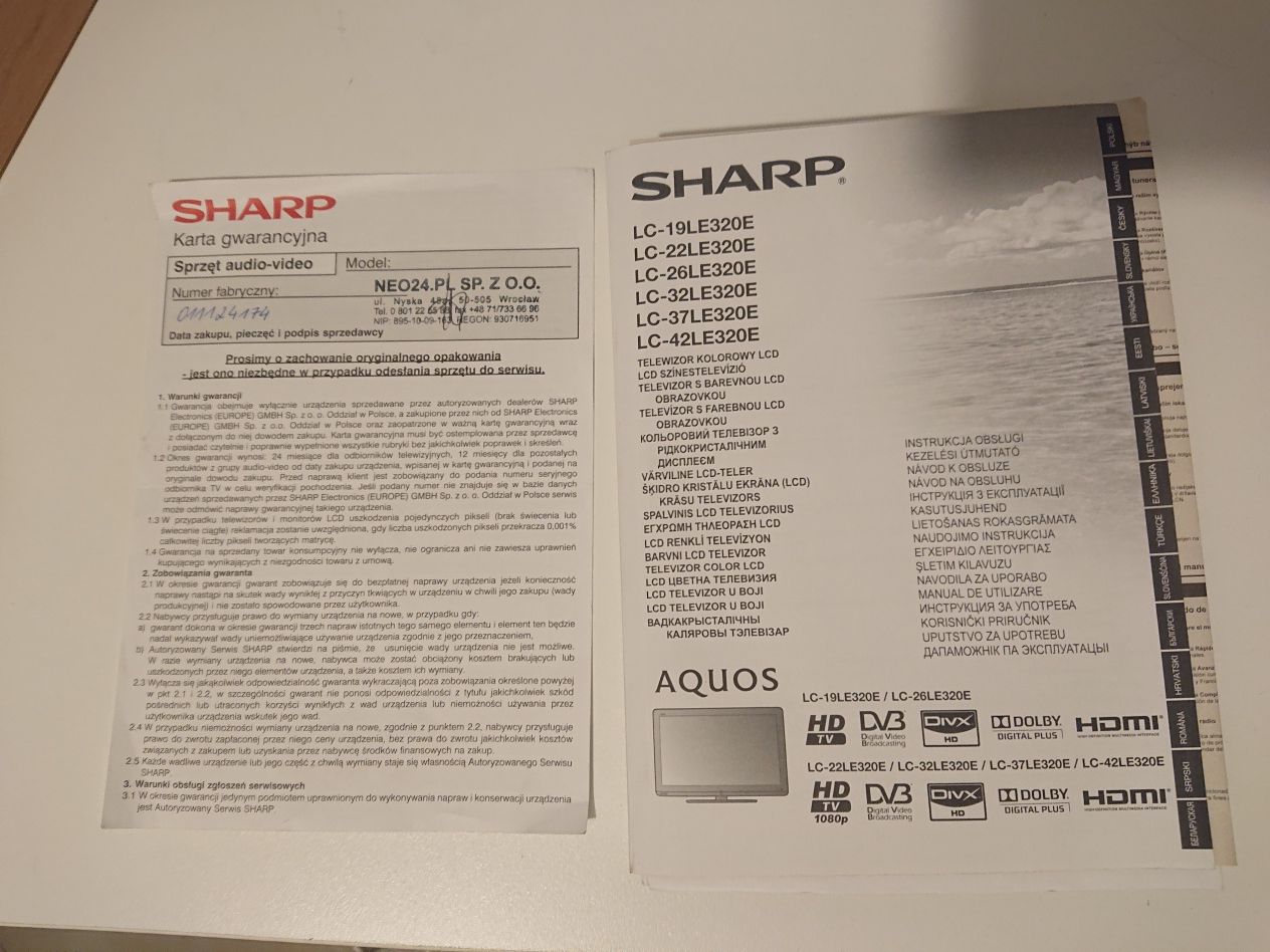 Sharp aquos 32 led fullHD