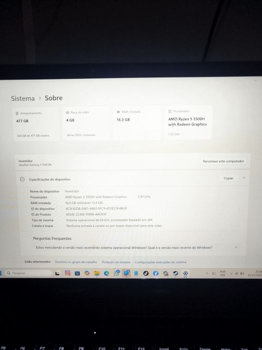 Notebook game IdeaPad gaming 3