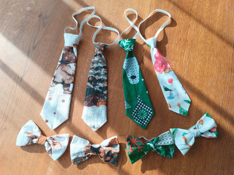 Krawat mucha komplet na święta dla chłopca