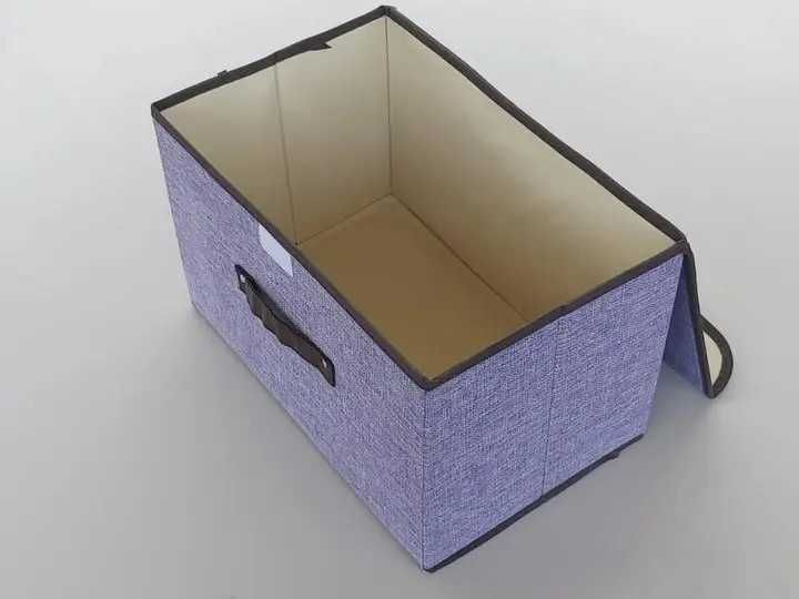 Складной органайзер ящик бокс короб для вещей  с крышкой  на липучке
