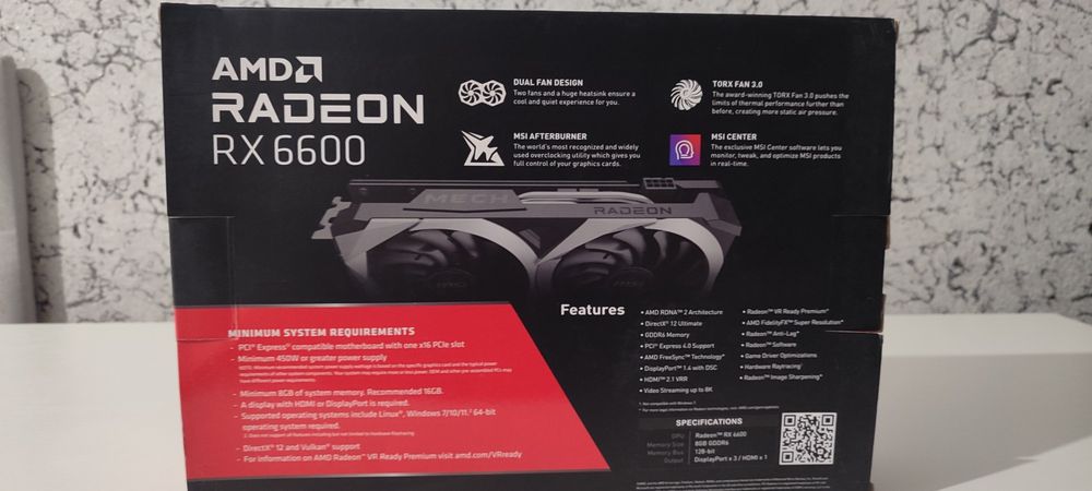 Відеокарта MSI Radeon RX 6600 Mech 2X 8GB GDDR6