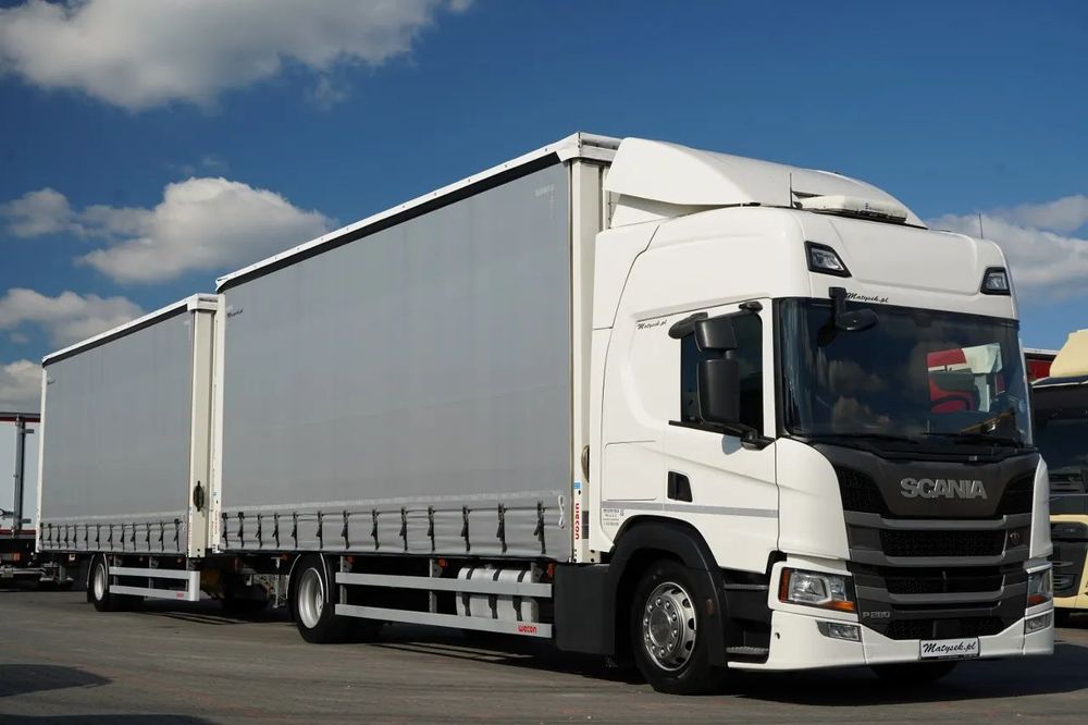 Scania P 280 / TANDEM / 4X2 /  MEGA / KLIMATYZACJA POSTOJOWA / PRZYCZEPA WECON / SAF /