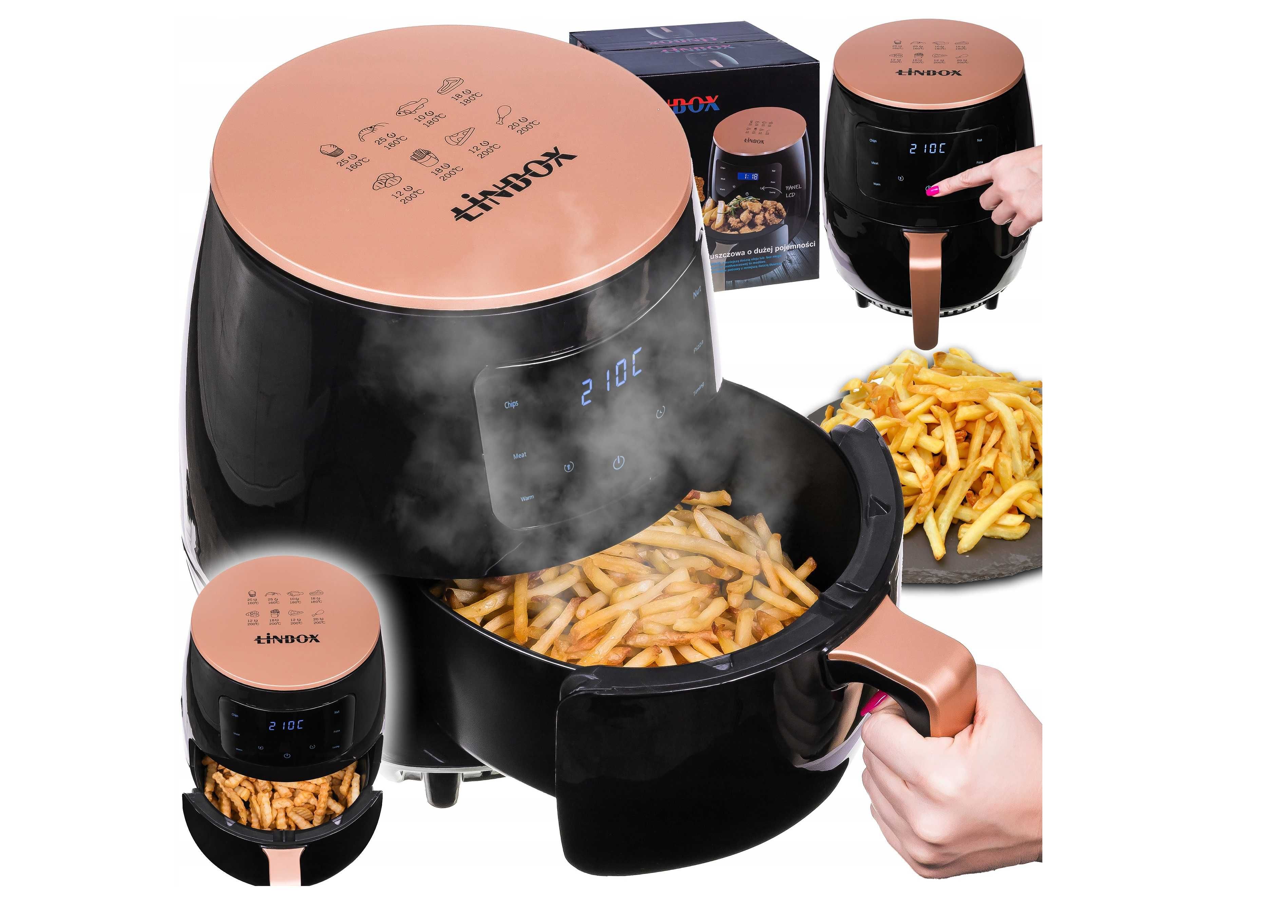 Frytkownica beztłuszczowa AIR FRYER czarna - NOWY MODEL