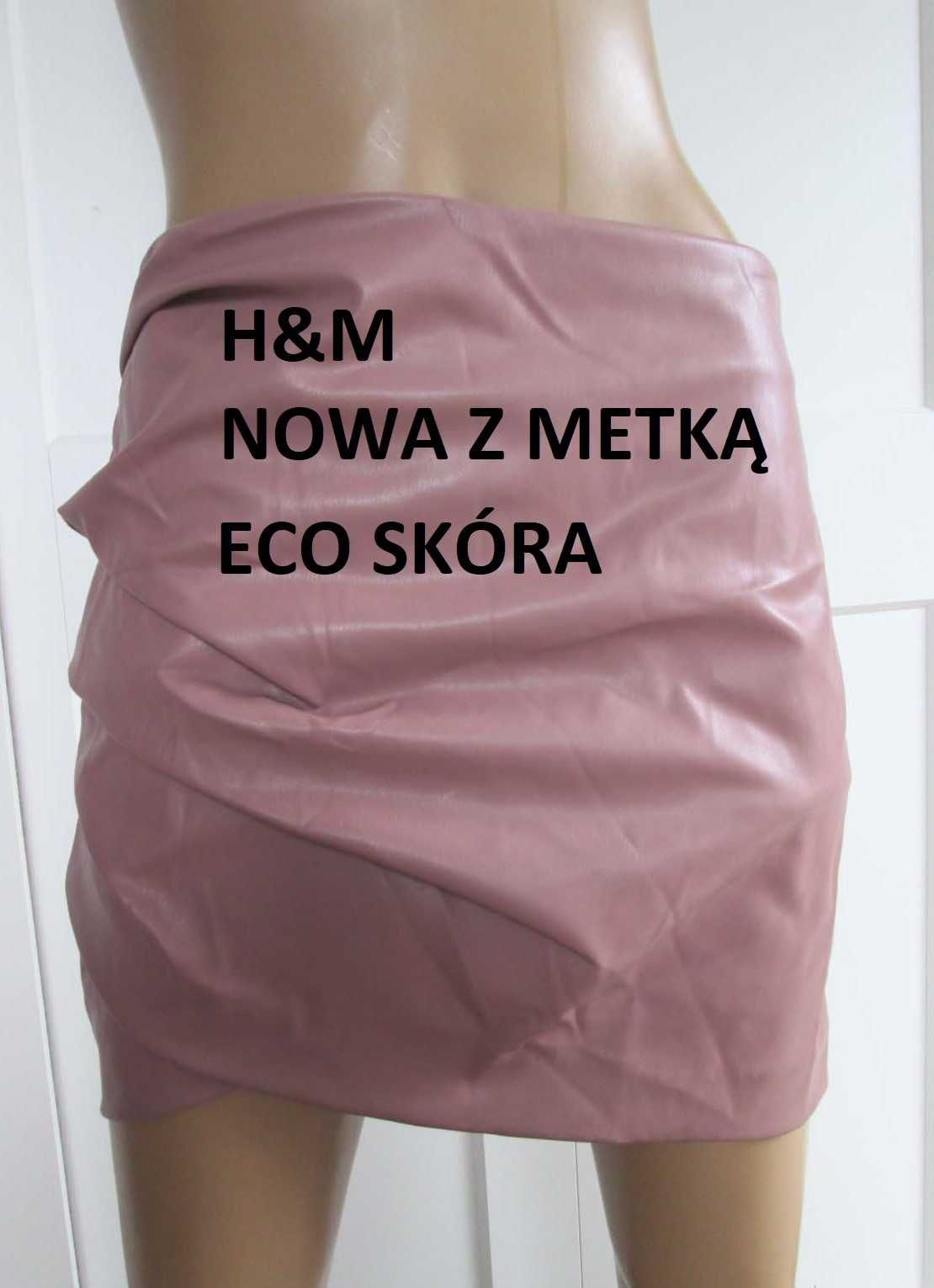 H&M skórzana spódniczka eco skóra M 38 NOWA