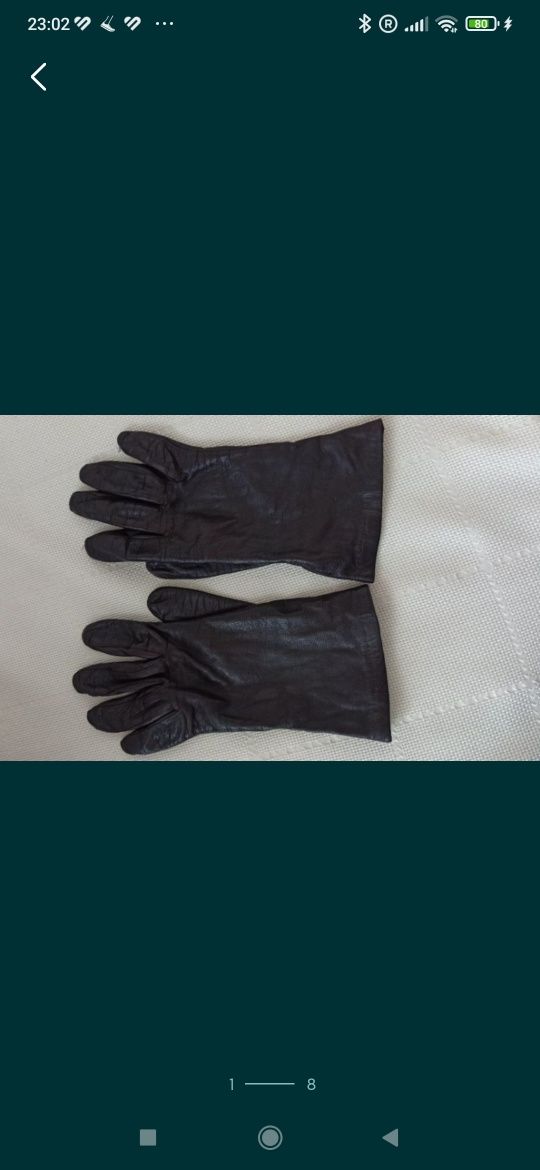 Skórzane rękawiczki rozmiar 6