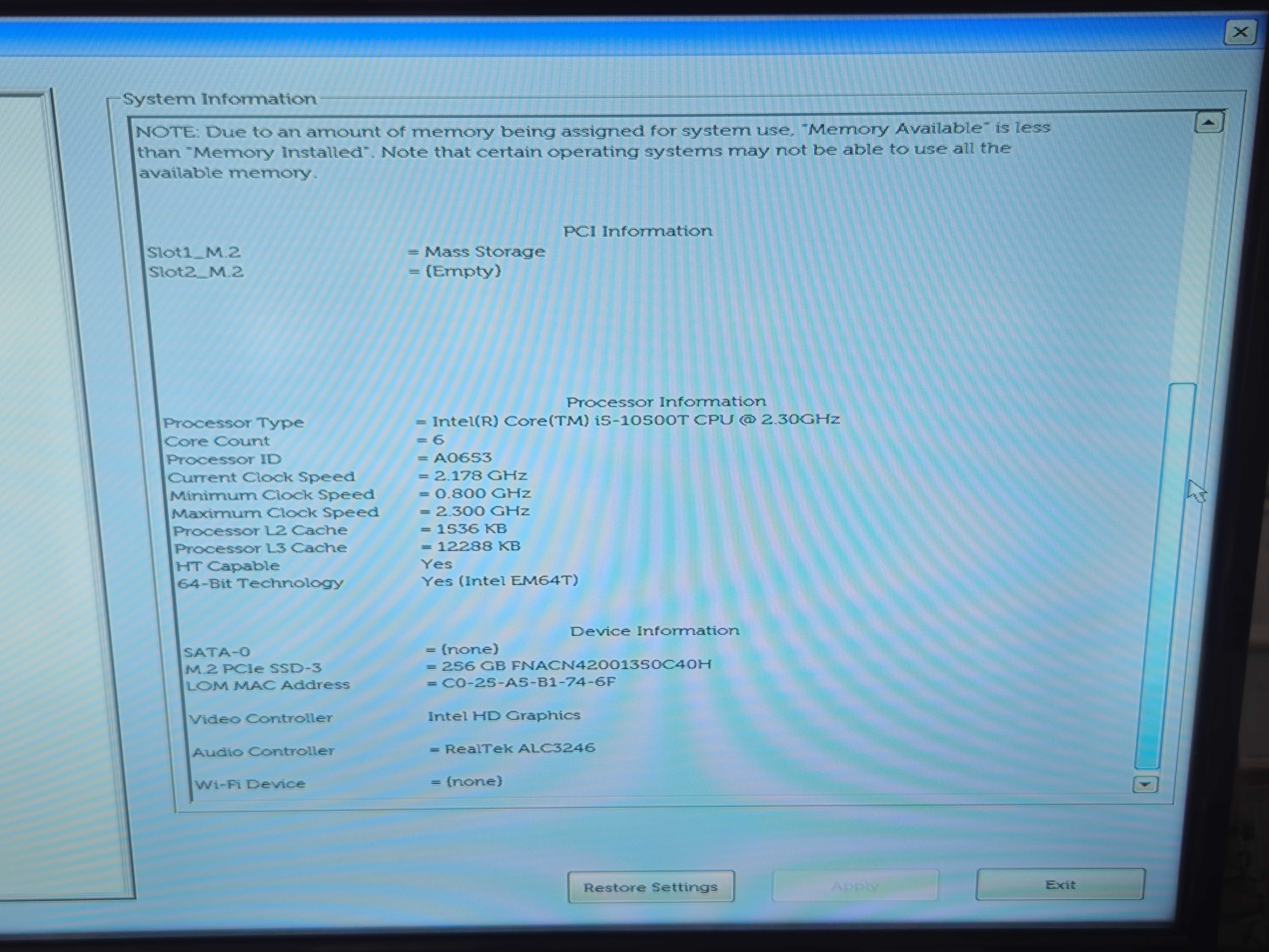 Dell OptiPlex 3090 micro Core i5 2,3 GHz - SSD 256/8 Gb