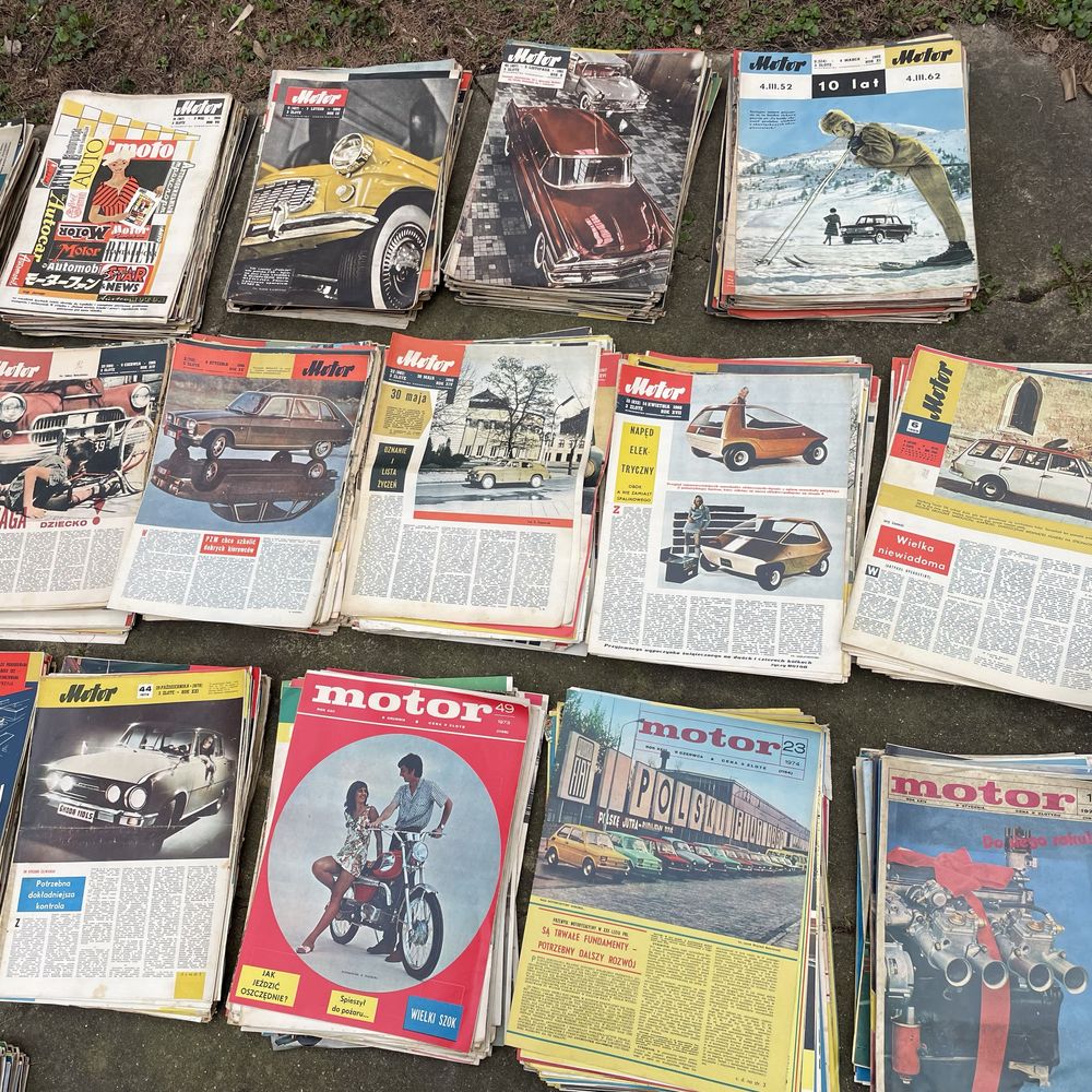 Czasopismo motor od 1957 do 1977 stare numery 930 szt prl auto