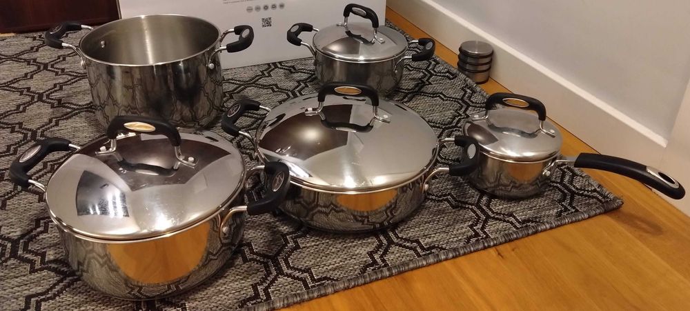 Zestaw 5 garnków Lagostina stal indukcja