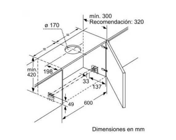 Exaustor Telescópico Siemens Prateado (largura 60 cm)