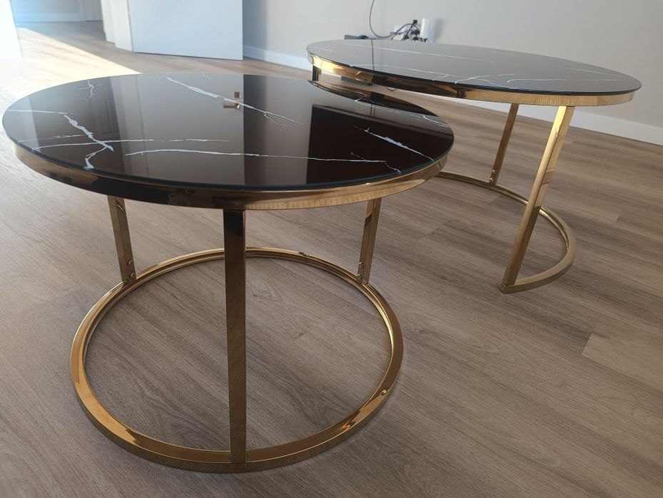 Stoliki kawowe czarny marmur