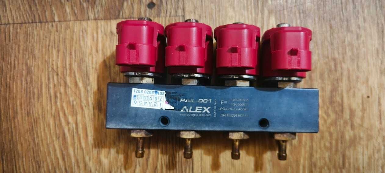 Форсунки Alex RAIL-001 в рейці на 4 цил. (3 Ом) (тип Valtek) WTR00003