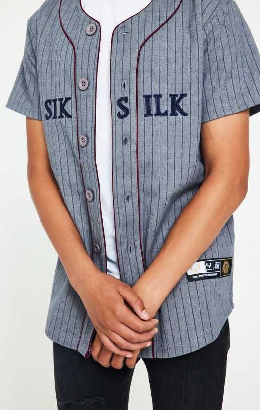 Koszulka baseballowa - SIKSILK - rozm 13 - 14 lat (SS111)