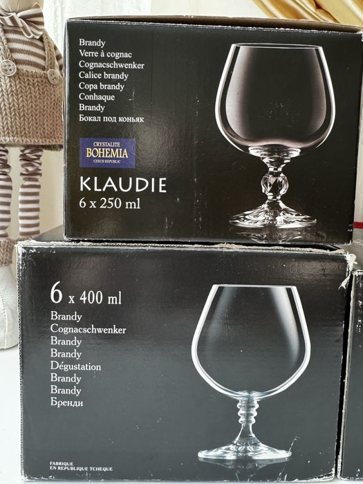 Бокалы Bohemia для бренди, коньяка, ликера. Рюмки Богемия