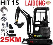 NOWA MiniKoparka 1500kg HT15 HIT Laidong 3 Łyżki 3 cylindry DIESEL