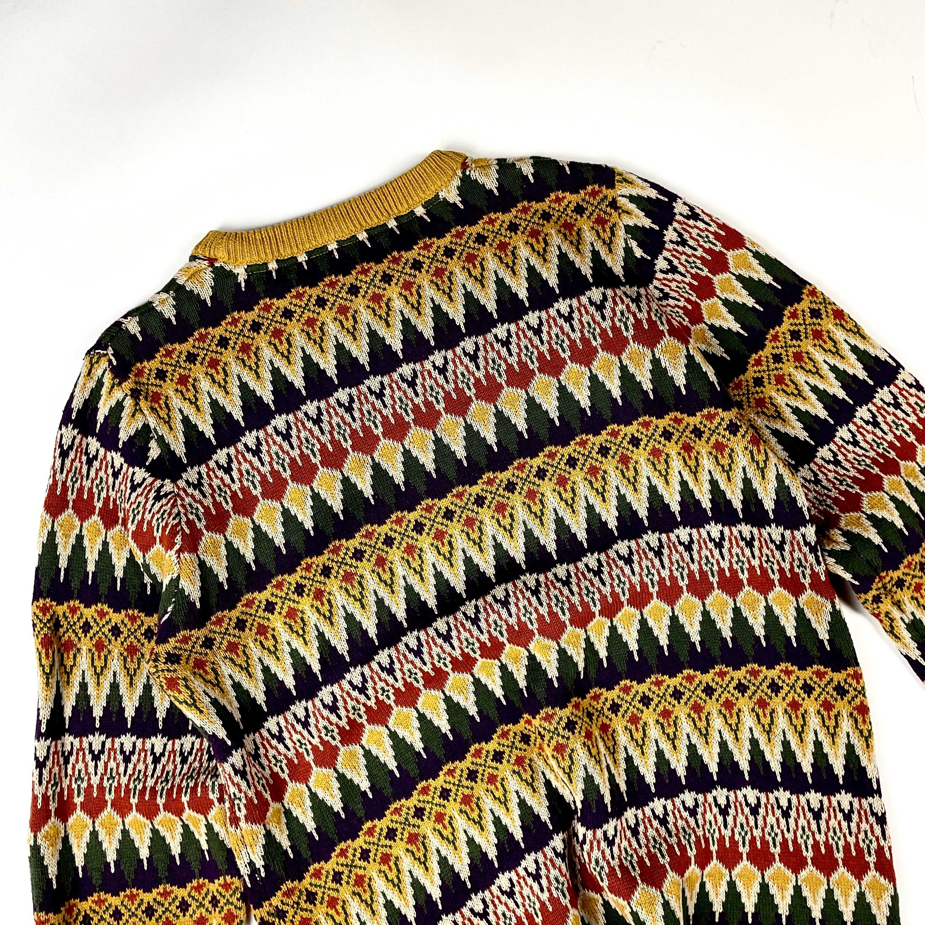 Cotton Traders vintage wzorzysty sweter retro 90s (M/L) 80s y2k