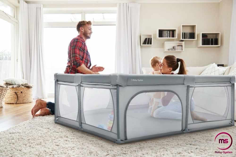 Duży kojec 200 cm x 160 cm - plac zabaw dla dziecka, suchy basen