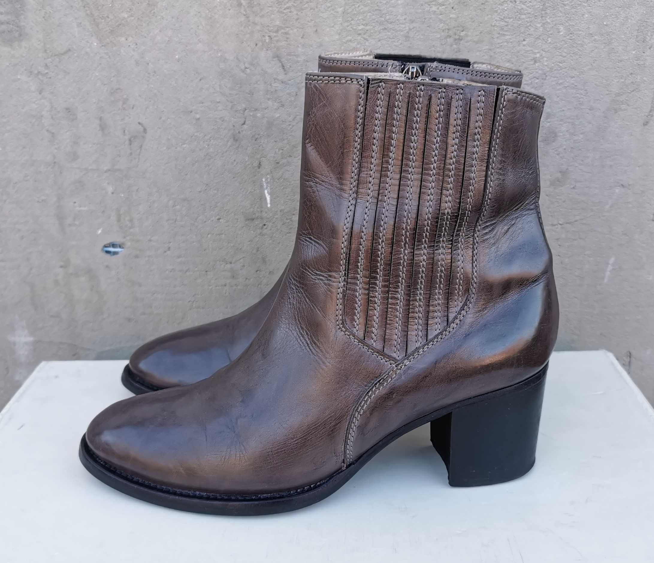 Кожаные ботинки полусапоги Navyboot 36 р. 24 см Оригинал Италия