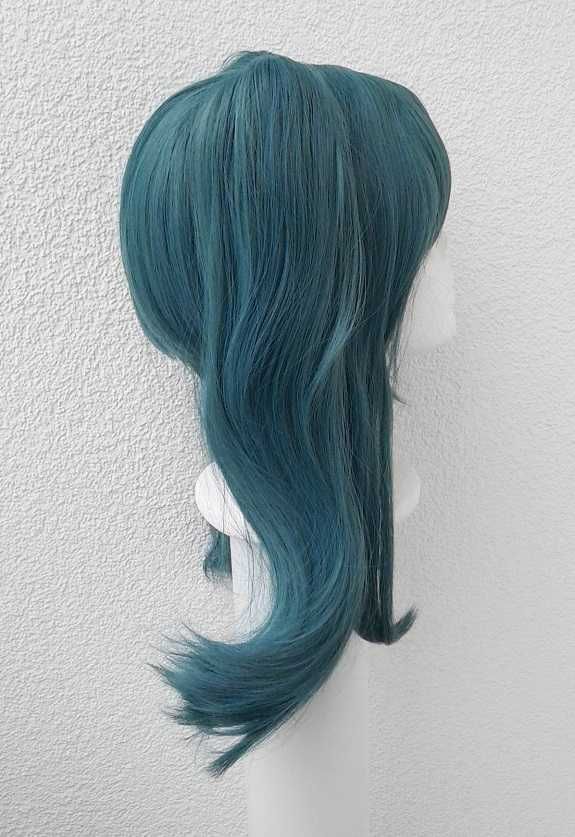 Hatsune Miku Vampire turkusowa ciemna peruka z kitkami cosplay wig