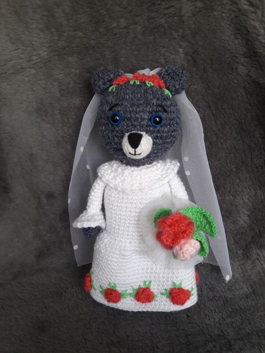 Misie ślubne młoda para dekoracja ślubna prezent