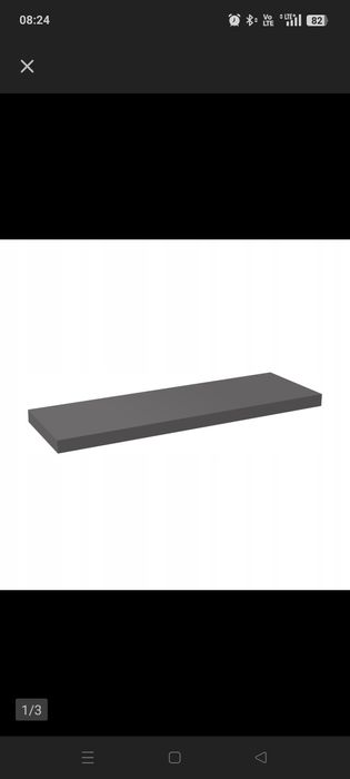 Półki wiszące zestaw grafitowe 2 sztuki