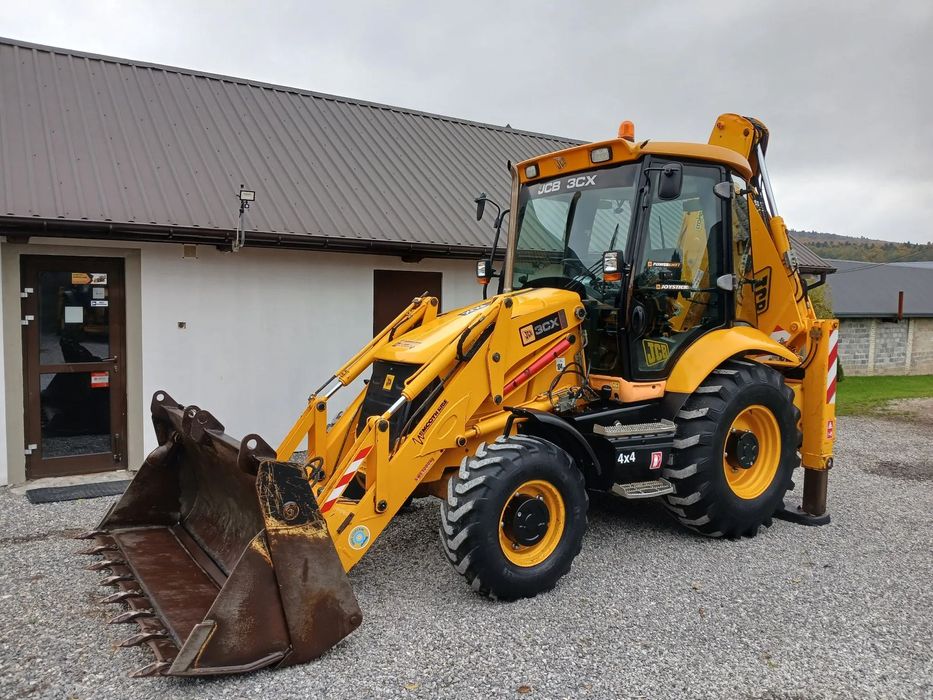 JCB 3CX/JOYSTICK/ORYGINAŁ/3 ŁYŻKI  Koparkoładowarka/Szybkozłącza/Widły