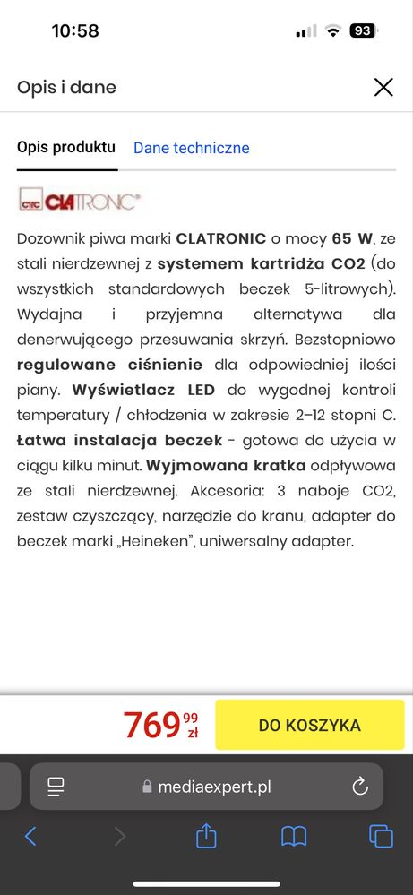 Nowy dystrybutor nalewak do piwa 5l BZ 3740