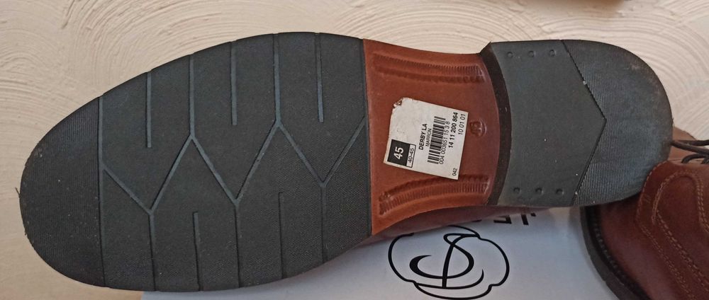 Чоловічі туфлі - дербі BrimeStone Marron 45 розмір, по устілці 30,5 см