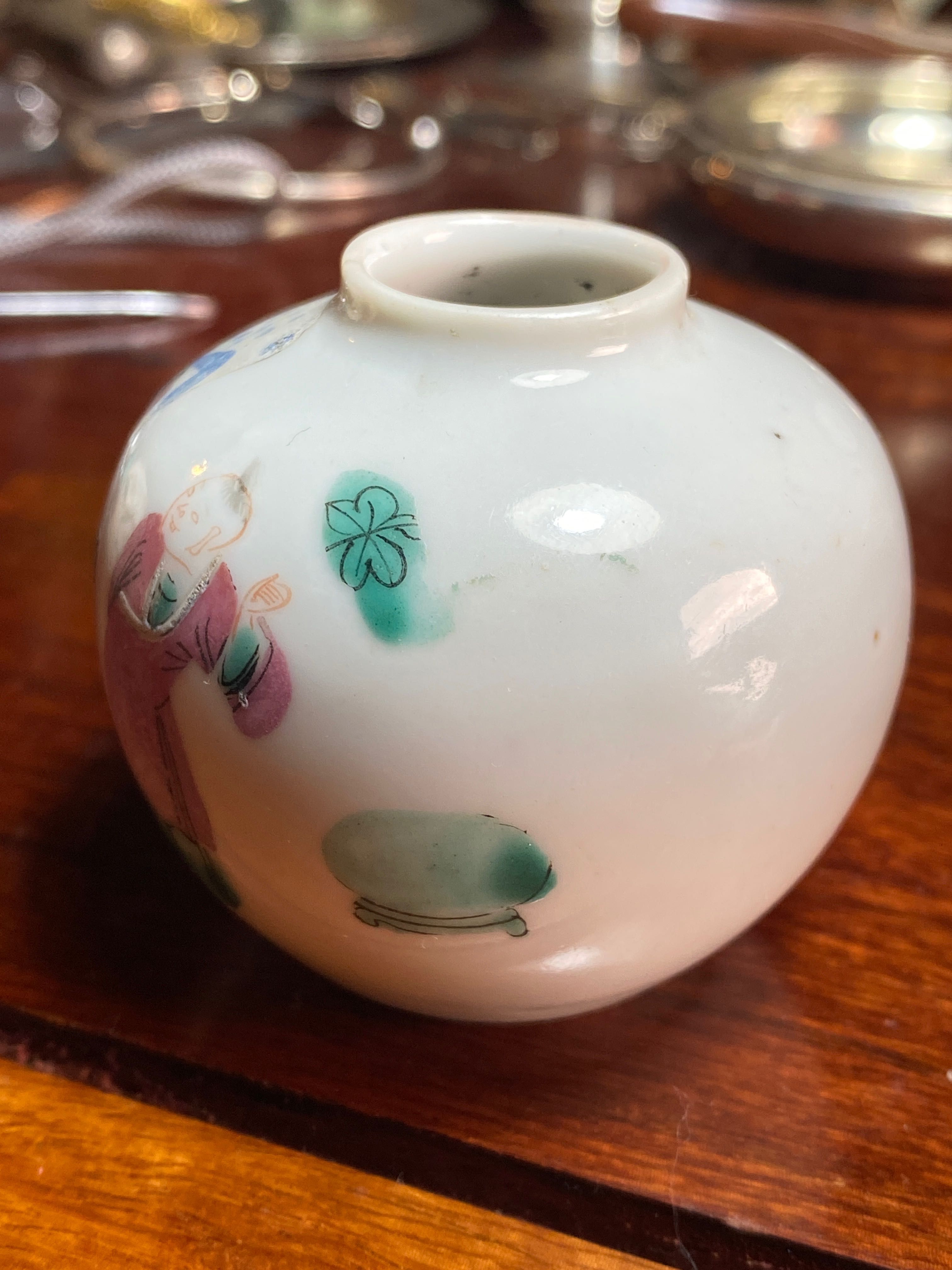 Pote especiarias Bojan Porcelana Chinesa Séc XVIII 5 cm