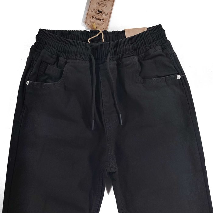 Джинси зимові чорні на гумці хлопчикам 134,140,146.152,158,164