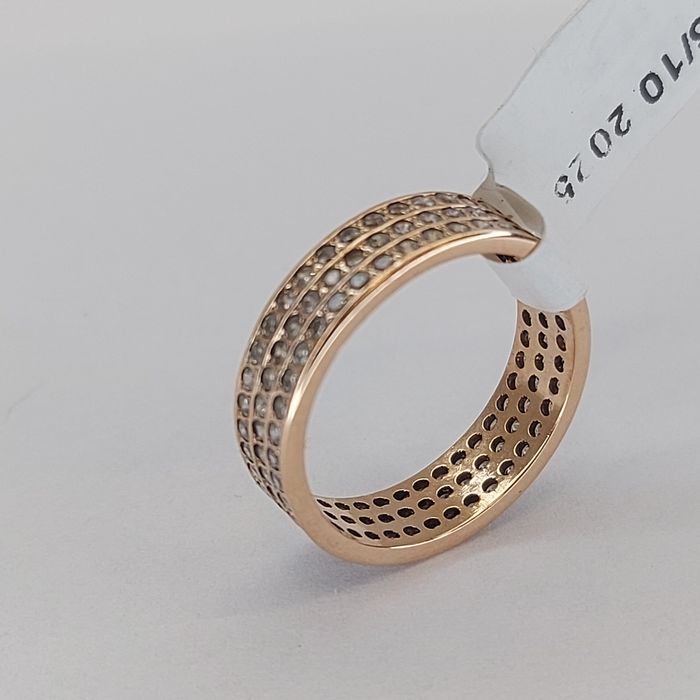 Złoty Pierścionek Obrączka z cyrkoniami R11