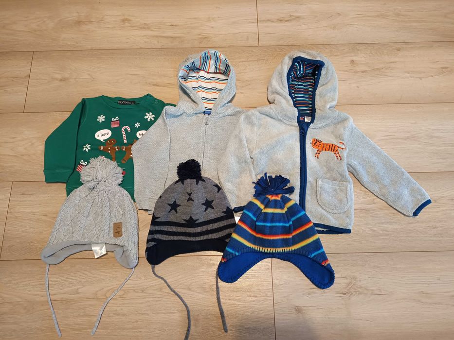 Zestaw ubranek jesień zima r 74 dla chłopca