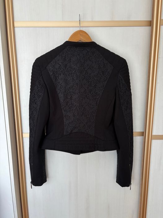 Оригинальная куртка Guess ветровка пиджак с кружевом косуха бомбер
