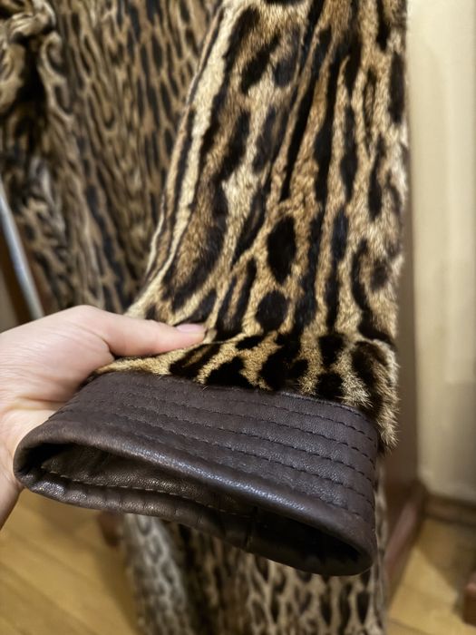 Шуба оцелот натуральна липпи вінтаж леопардова