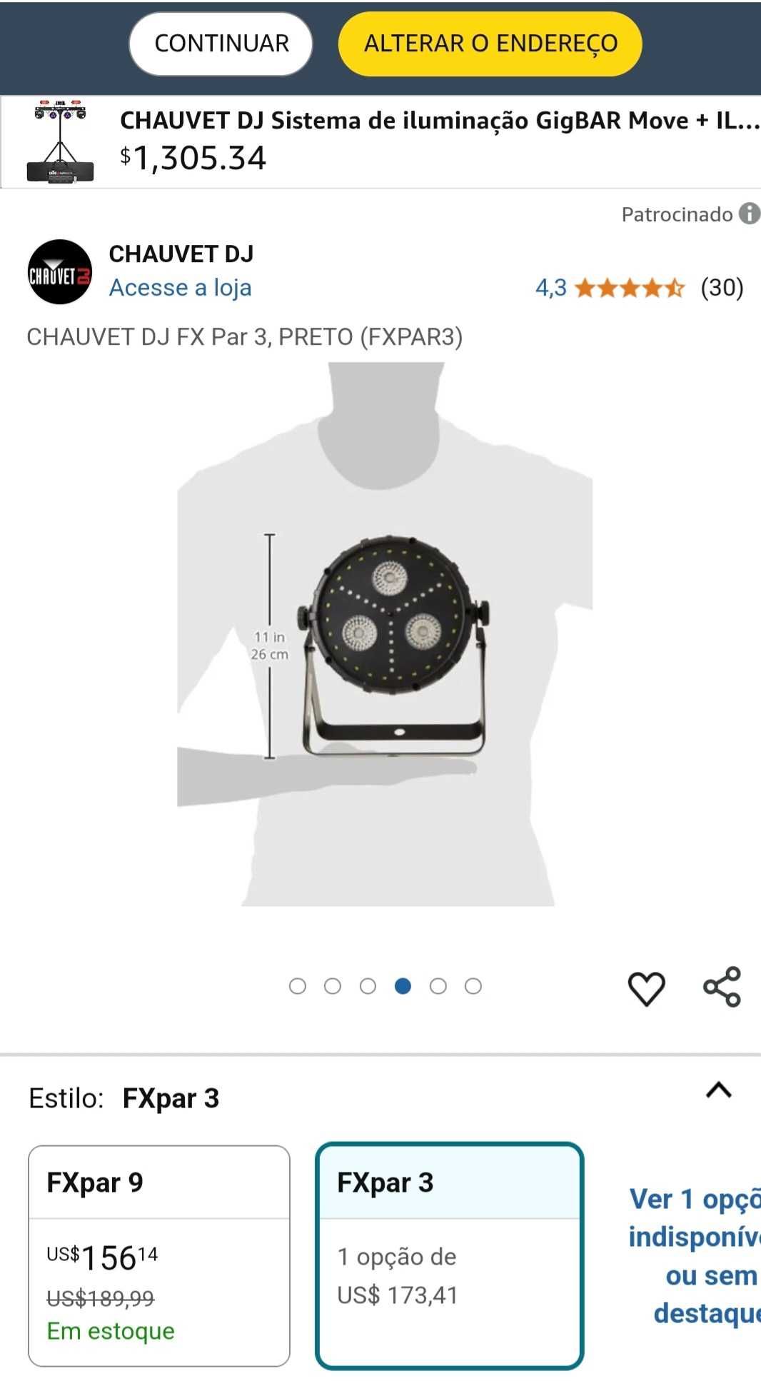 Chauvet Fx-par3  (par led) (disco light) (foco led)
