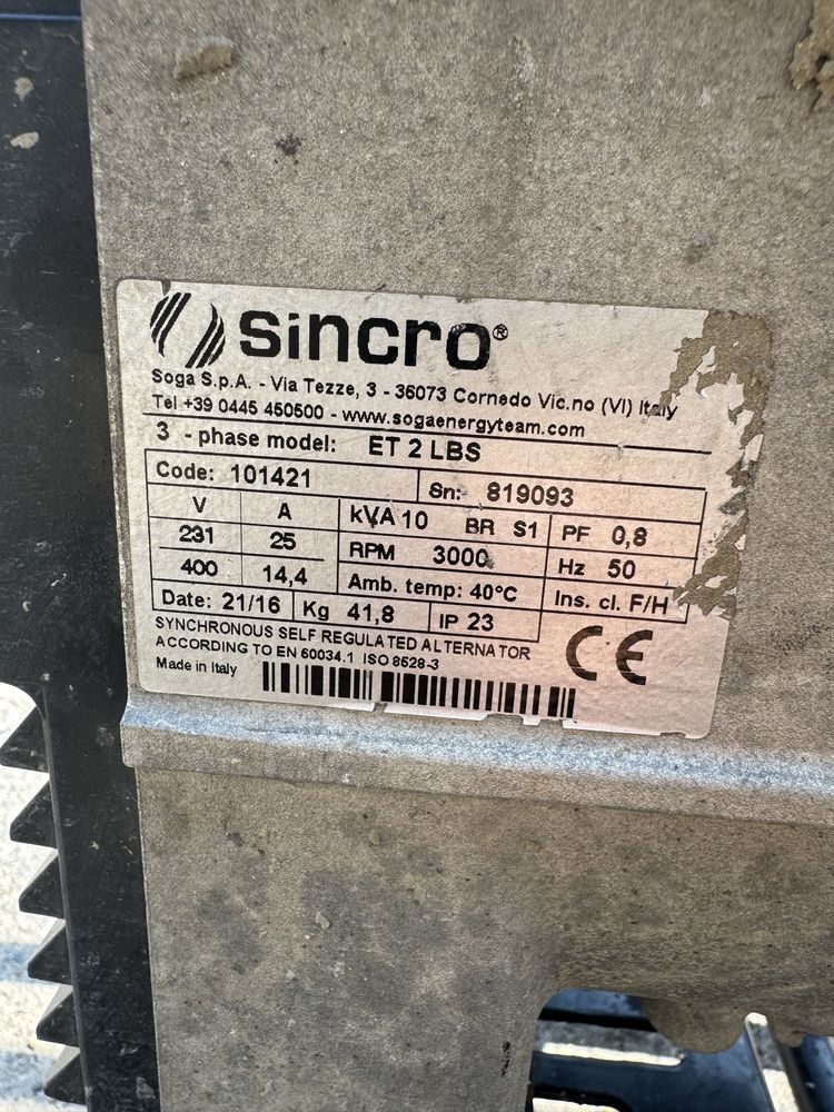 Agregat pradotwórczy Europower 8kw Honda Sincro 2016rok stan bdb