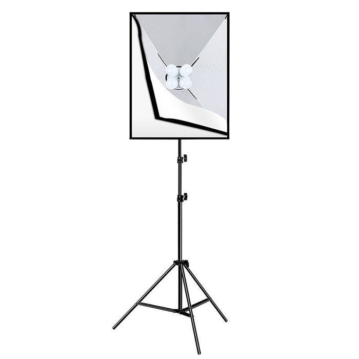 Zestaw Studyjny Puluz Softbox Led 50X70Cm, Statyw, Żarówki Led 4 Szt