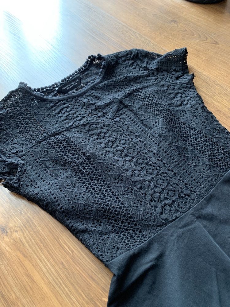 Czarna elegancka sukienka M okolicznościowa
