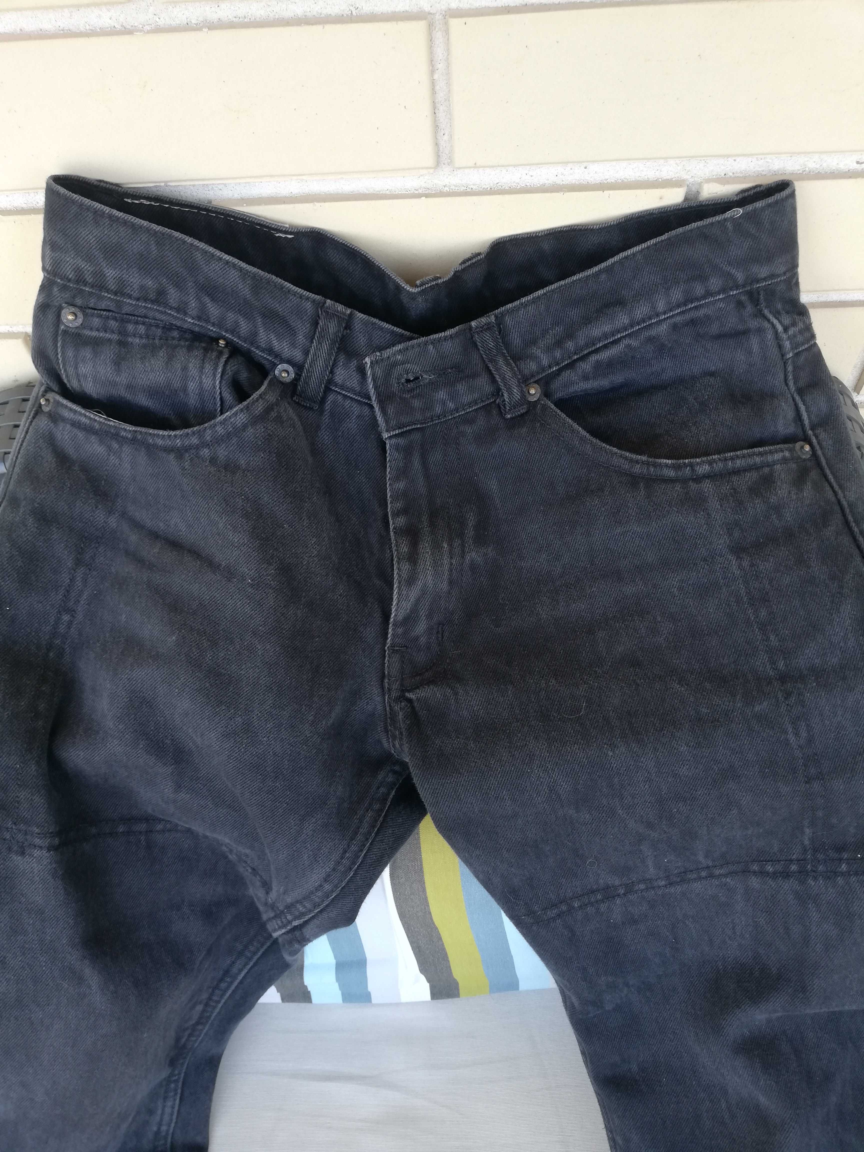 Calças moto ganga / jeans pretas marca Lovo Kevlar tamanho S / 28