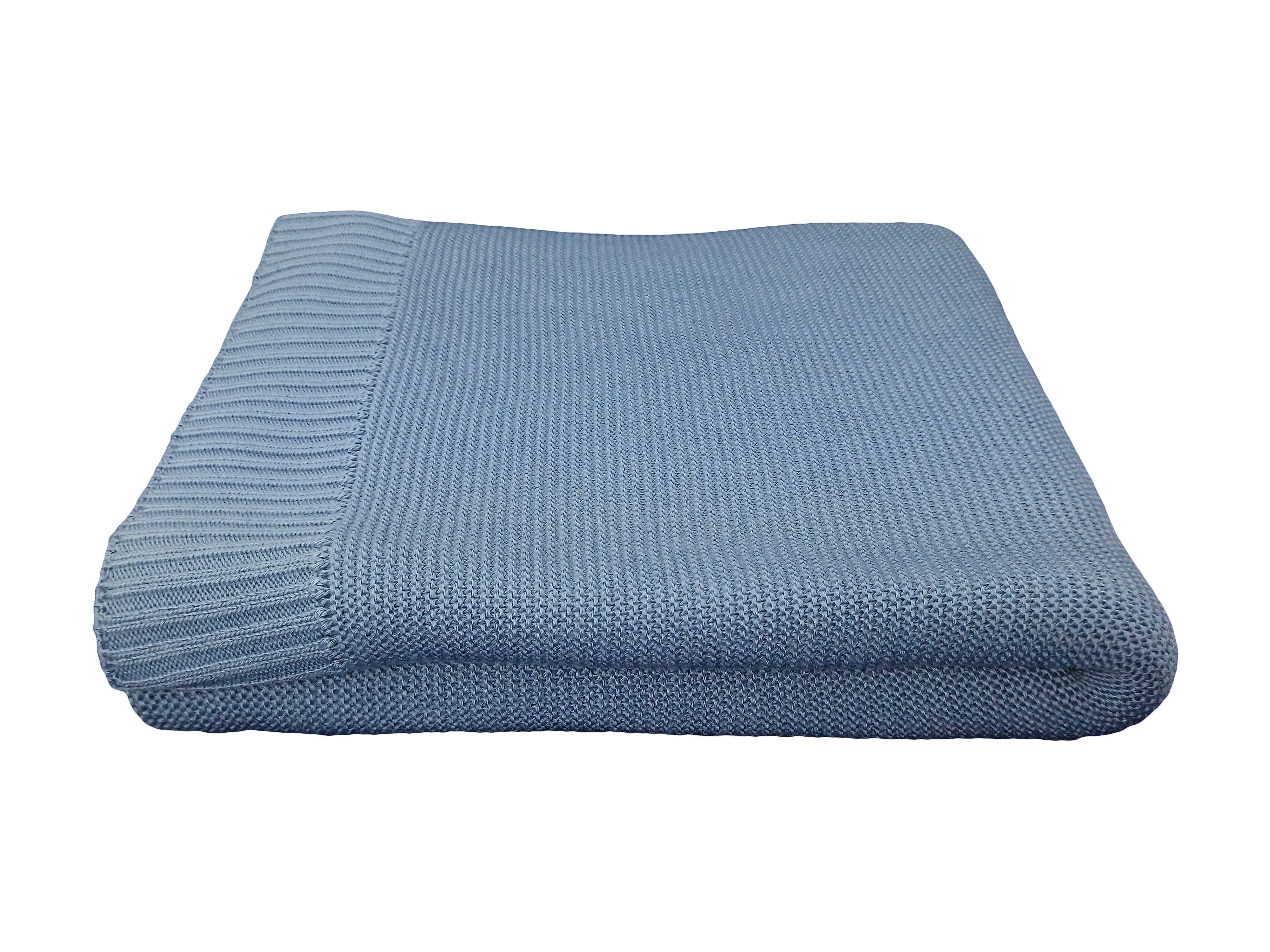 Kocyk bambusowy 80x100 jasny jeans