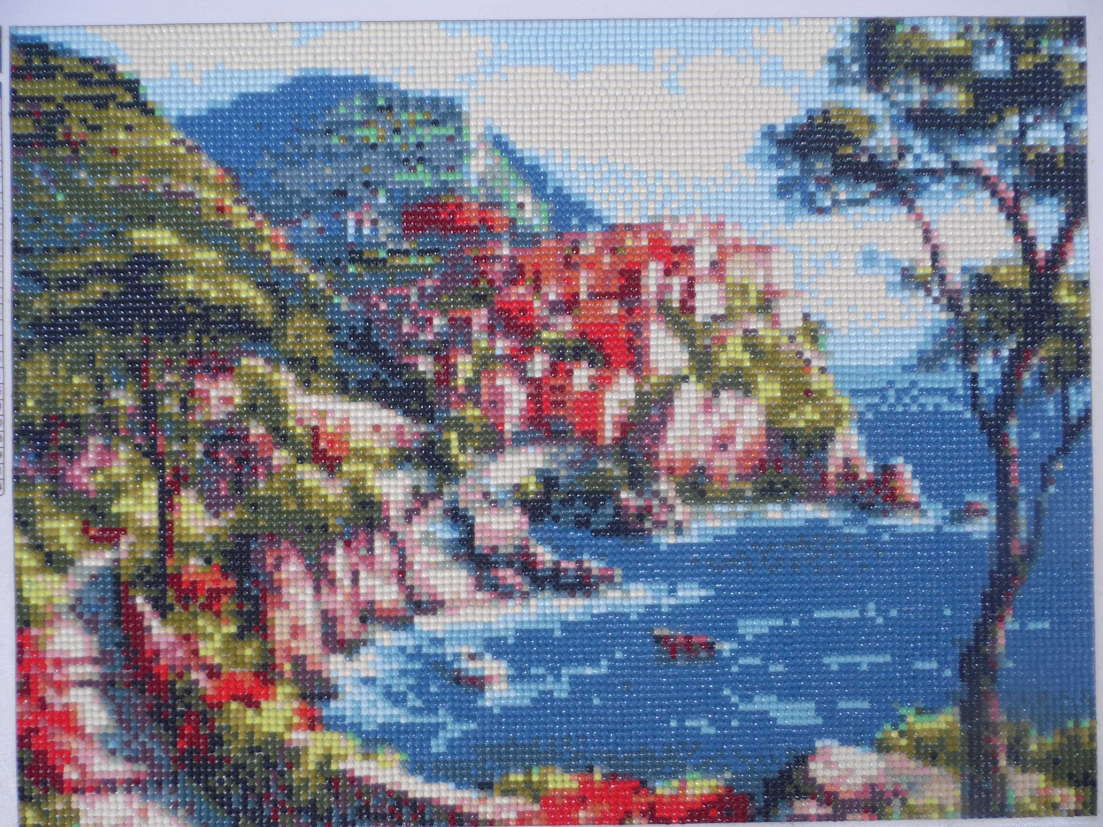 Алмазная мозаика/вышивка Дорога к морю, готовая картина