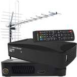 Zestaw telewizji naziemnej tuner cyfrowy DVB-T2 + antena kierunkowa