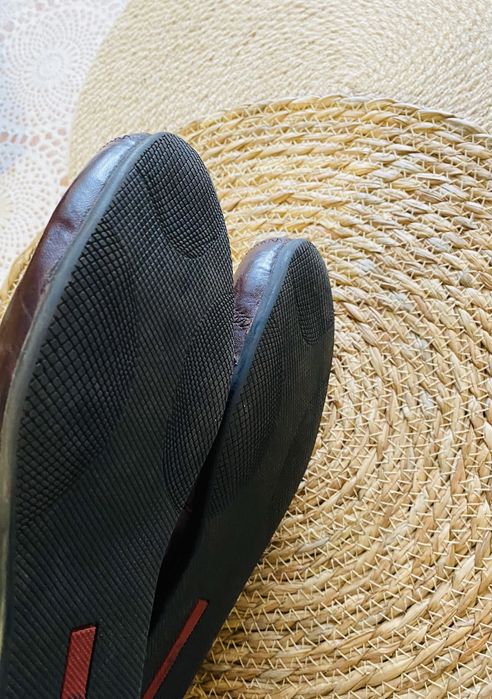 Мокасини черевики туфлі шкіряні шкіра натуральна Prada