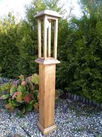 latarnia ogrodowa drewniana ręcznie robiona