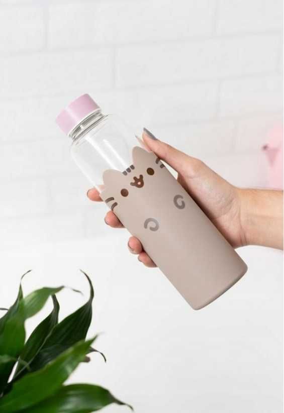 Butelka szklana Pusheen kotek Puszin bidon dziecka na wodę do szkoły