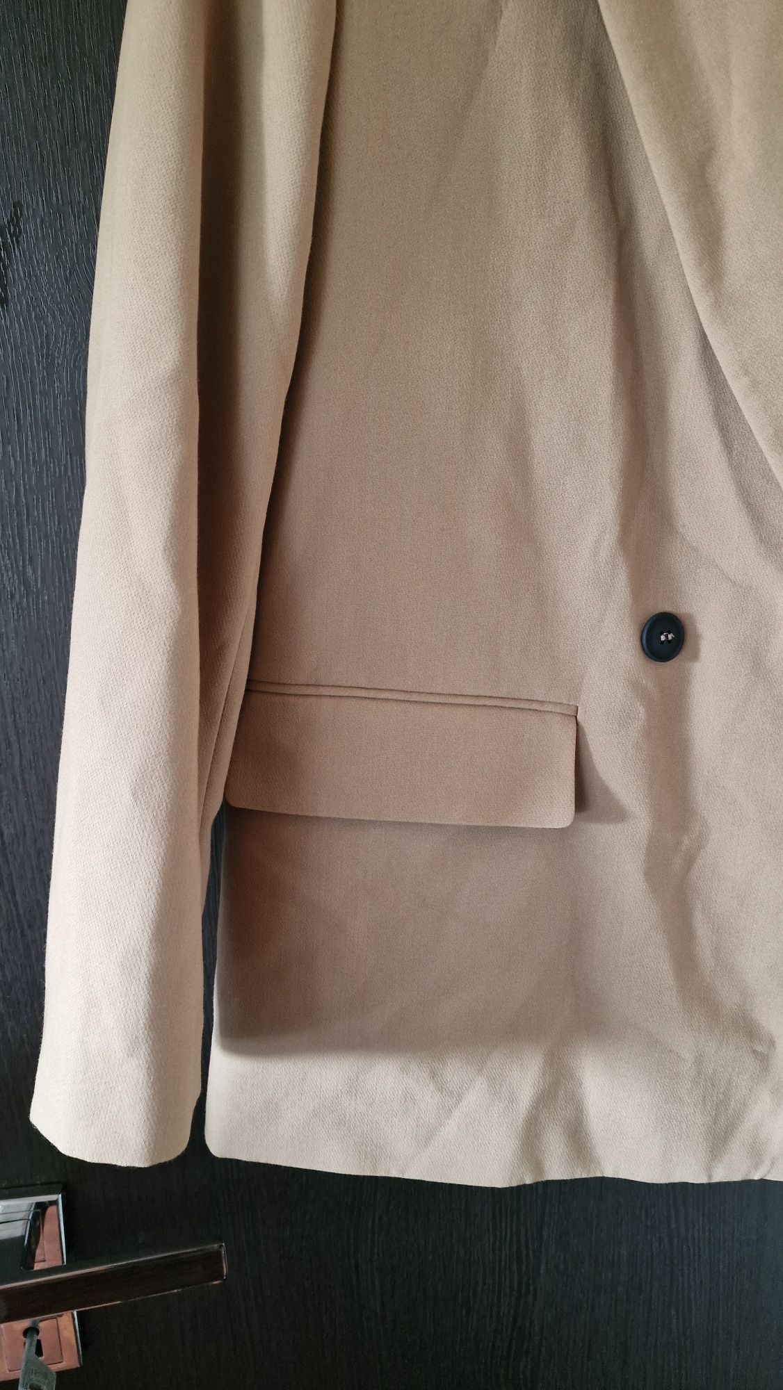 Marynarka damska beżowa Zara 36 S krój oversize klasyczna