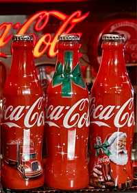 Set garrafas de Natal coca-cola