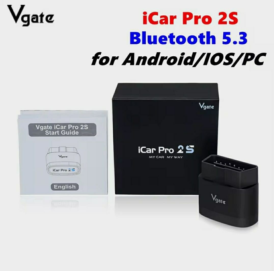 Адаптер Vgate iCar Pro 2S BT5.3 ELM327 сканер діагностика VAG BMW