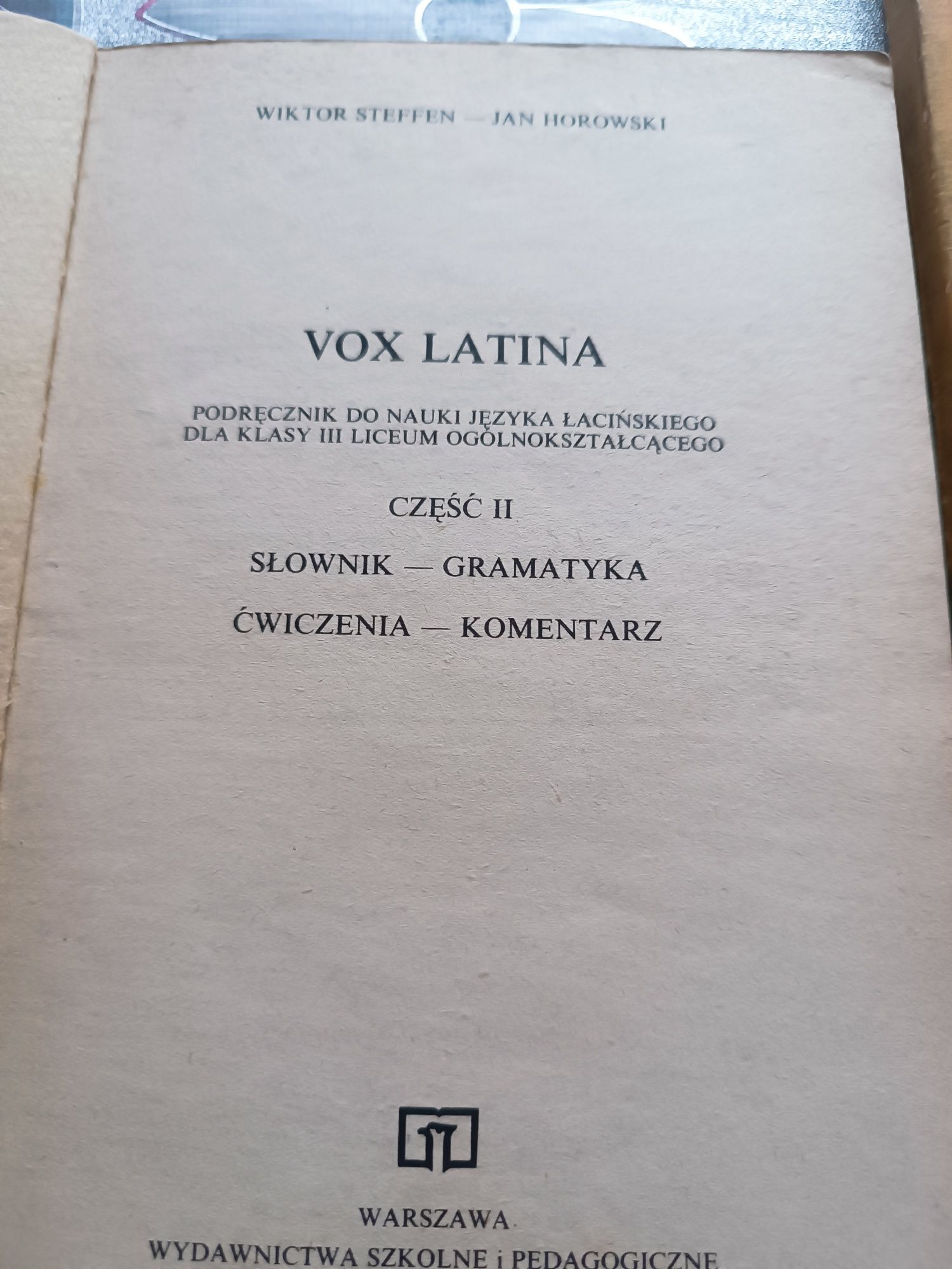 Vox Latina podręcznik część pierwsza i druga