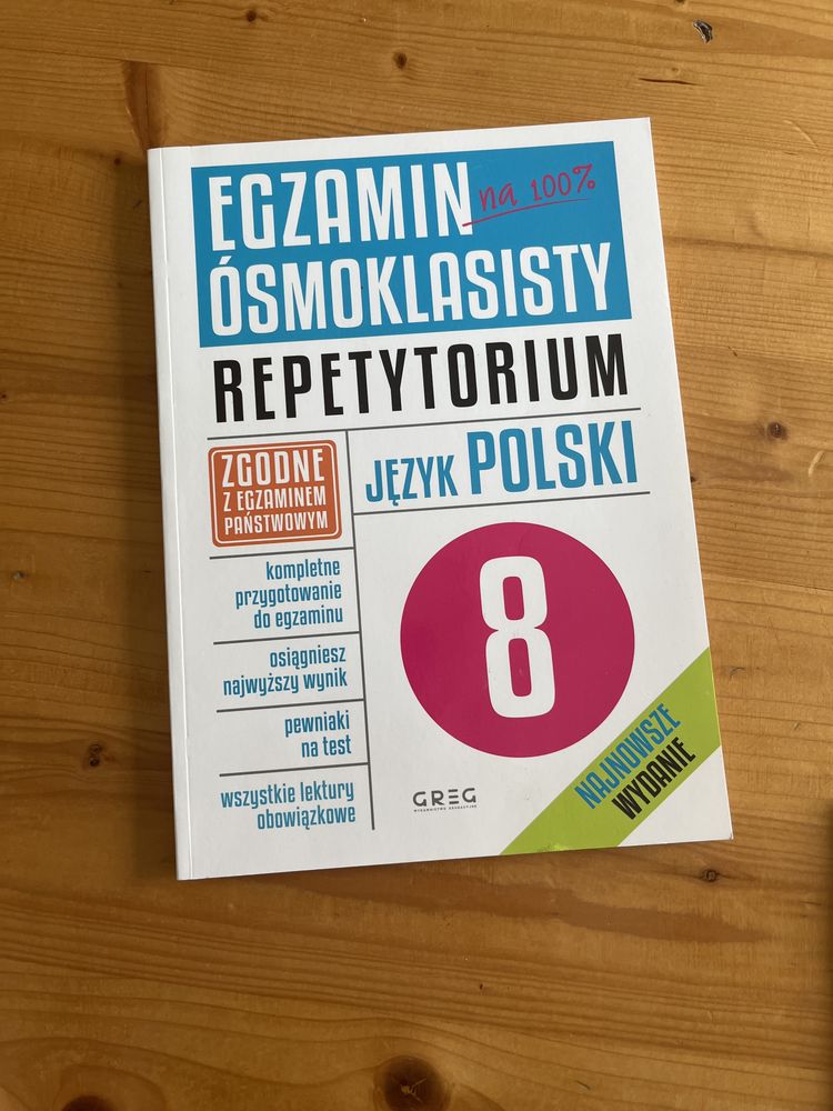 Egzamin ósmoklasisty repetytorium język angielski,polski, mate